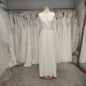 robe de mariée chic en crepe - outlet - Toulouse